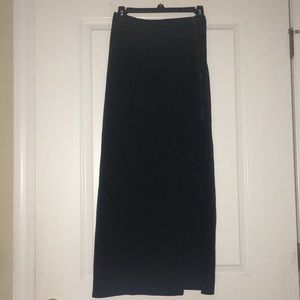 Black Maxi Skirt With ZIP Split